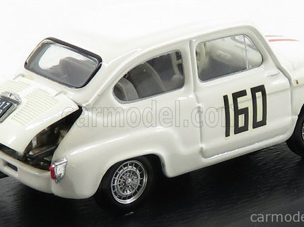 Fiat 600 850 TC Abarth N°160 Pieve S.Stefano 1962 Piero Falorni 1:43 Brumm biela