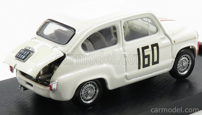 Fiat 600 850 TC Abarth N°160 Pieve S.Stefano 1962 Piero Falorni 1:43 Brumm biela