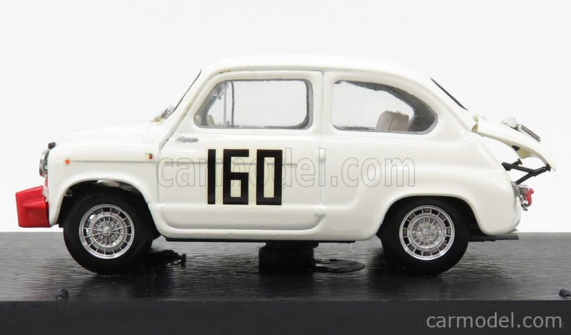 Fiat 600 850 TC Abarth N°160 Pieve S.Stefano 1962 Piero Falorni 1:43 Brumm biela