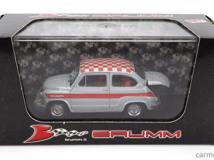Fiat 600 Abarth 1000 Berlina Corsa Ufficiale Abarth 1966 1:43 Brumm sivá červená