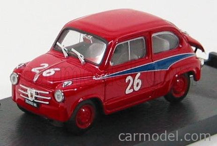 Fiat 600 Abarth 750 N°26 Mille Miglia 1956 D.Cogna 1:43 Brumm červená