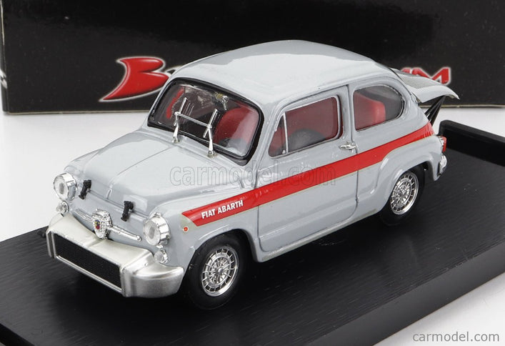Fiat 600 Abarth 850TC Corsa 1966 1:43 Brumm sivá červená