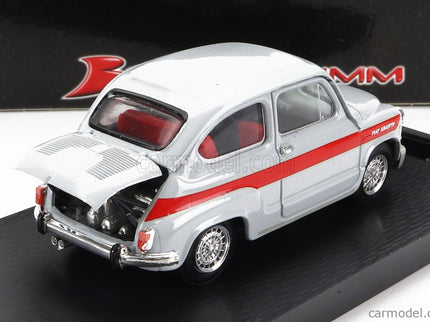 Fiat 600 Abarth 850TC Corsa 1966 1:43 Brumm sivá červená