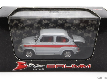 Fiat 600 Abarth 850TC Corsa 1966 1:43 Brumm sivá červená