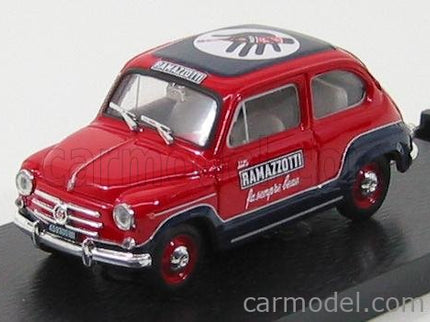 Fiat 600 D Commerciale Ramazzotti 1960 1:43 Brumm červená modrá