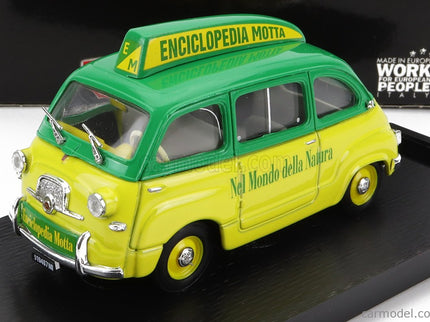 Fiat 600 Multipla - Enciclopedia Motta 1956 1:43 Brumm žltá zelená
