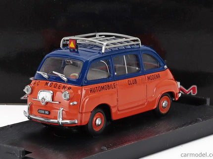 Fiat 600 Multipla Automobil Club Modena 1956 1:43 Brumm oranžová modrá