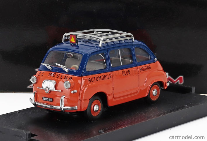 Fiat 600 Multipla Automobil Club Modena 1956 1:43 Brumm oranžová modrá