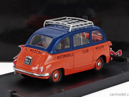 Fiat 600 Multipla Automobil Club Modena 1956 1:43 Brumm oranžová modrá