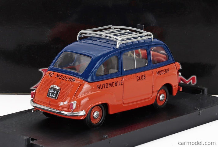 Fiat 600 Multipla Automobil Club Modena 1956 1:43 Brumm oranžová modrá