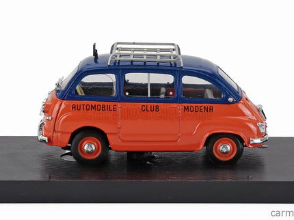 Fiat 600 Multipla Automobil Club Modena 1956 1:43 Brumm oranžová modrá