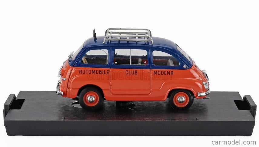 Fiat 600 Multipla Automobil Club Modena 1956 1:43 Brumm oranžová modrá