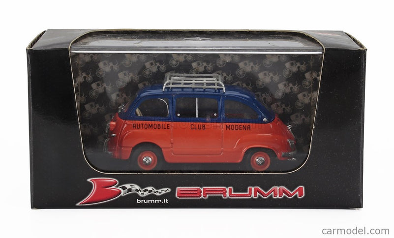 Fiat 600 Multipla Automobil Club Modena 1956 1:43 Brumm oranžová modrá