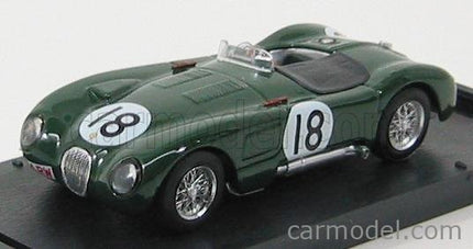 Jaguar XK120 C-Type Spider 3.4L Team Jaguar Cars Ltd N°18 Víťaz 24h Le Mans 1953 Tony Rolt - Duncan Hamilton 1:43 Brumm British Racing zelená