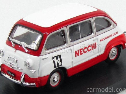 Fiat 600 Multipla Veicolo Commerciale Macchine Per Cucire Necchi 1960 1:43 Brumm biela červená