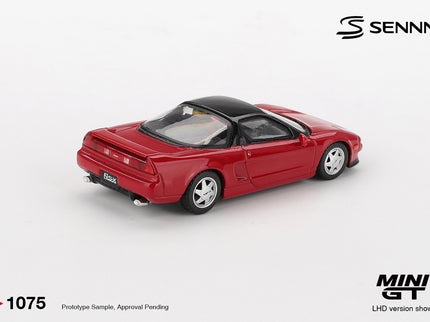 Honda NS-X Prototype Midship Sports 1989 Ayrton Senna s figúrkou 1:64 MINI GT červená