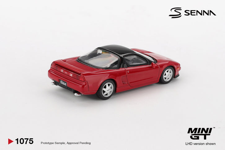 Honda NS-X Prototype Midship Sports 1989 Ayrton Senna s figúrkou 1:64 MINI GT červená