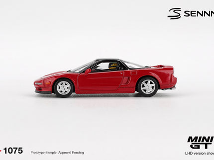 Honda NS-X Prototype Midship Sports 1989 Ayrton Senna s figúrkou 1:64 MINI GT červená
