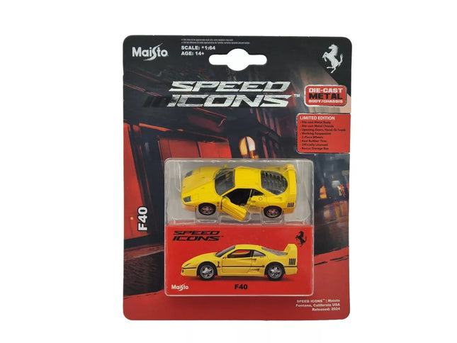 Ferrari F40 1987 1:64 Maisto žltá