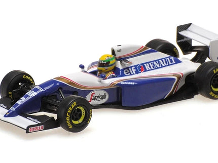 Williams F1 FW16 Team Rothmans Renault N°2 San Marino GP 1994 Ayrton Senna 1:64 Minichamps modrá biela